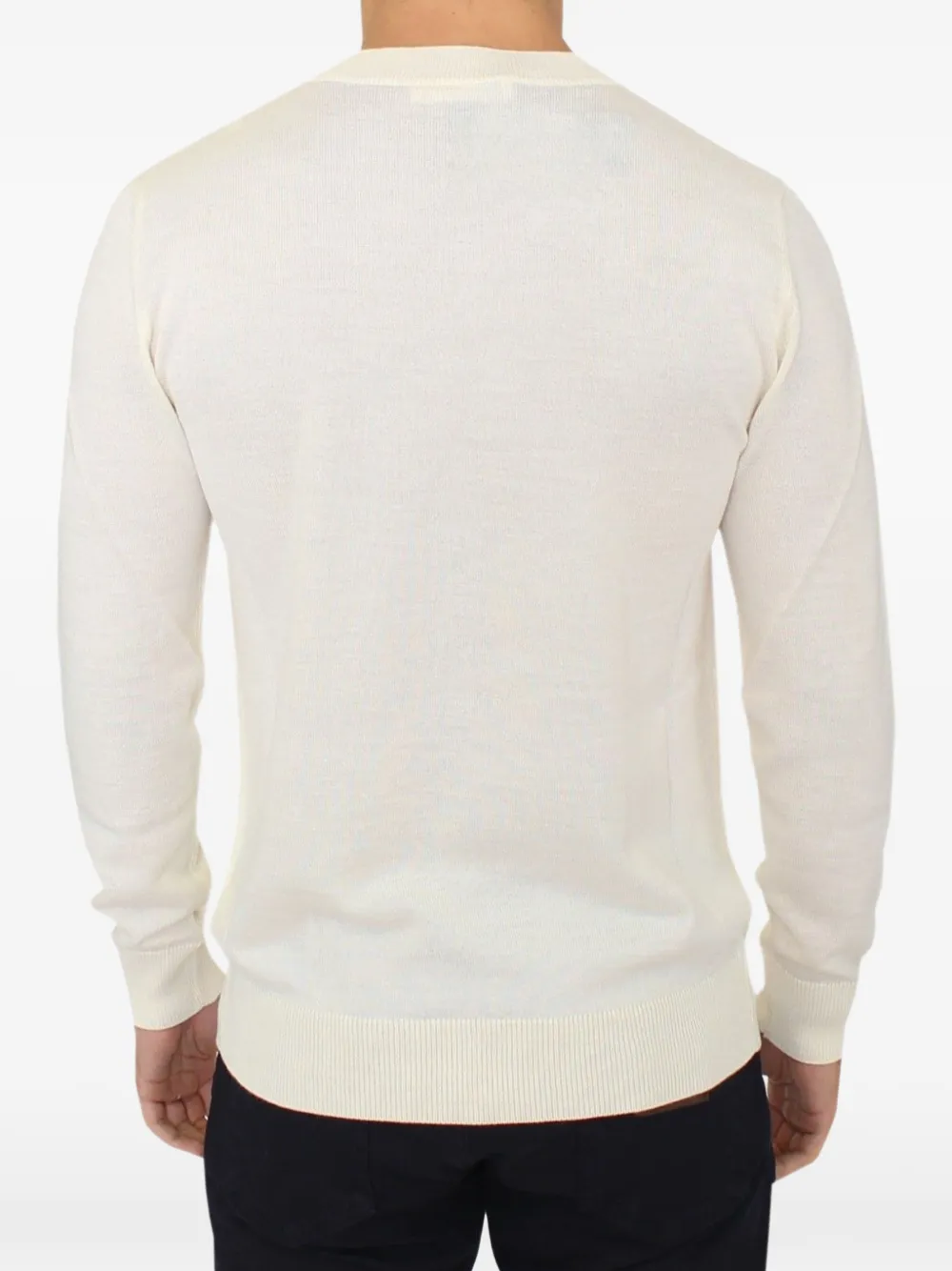 Ermanno Scervino Trui met geborduurd logo en V-hals Beige