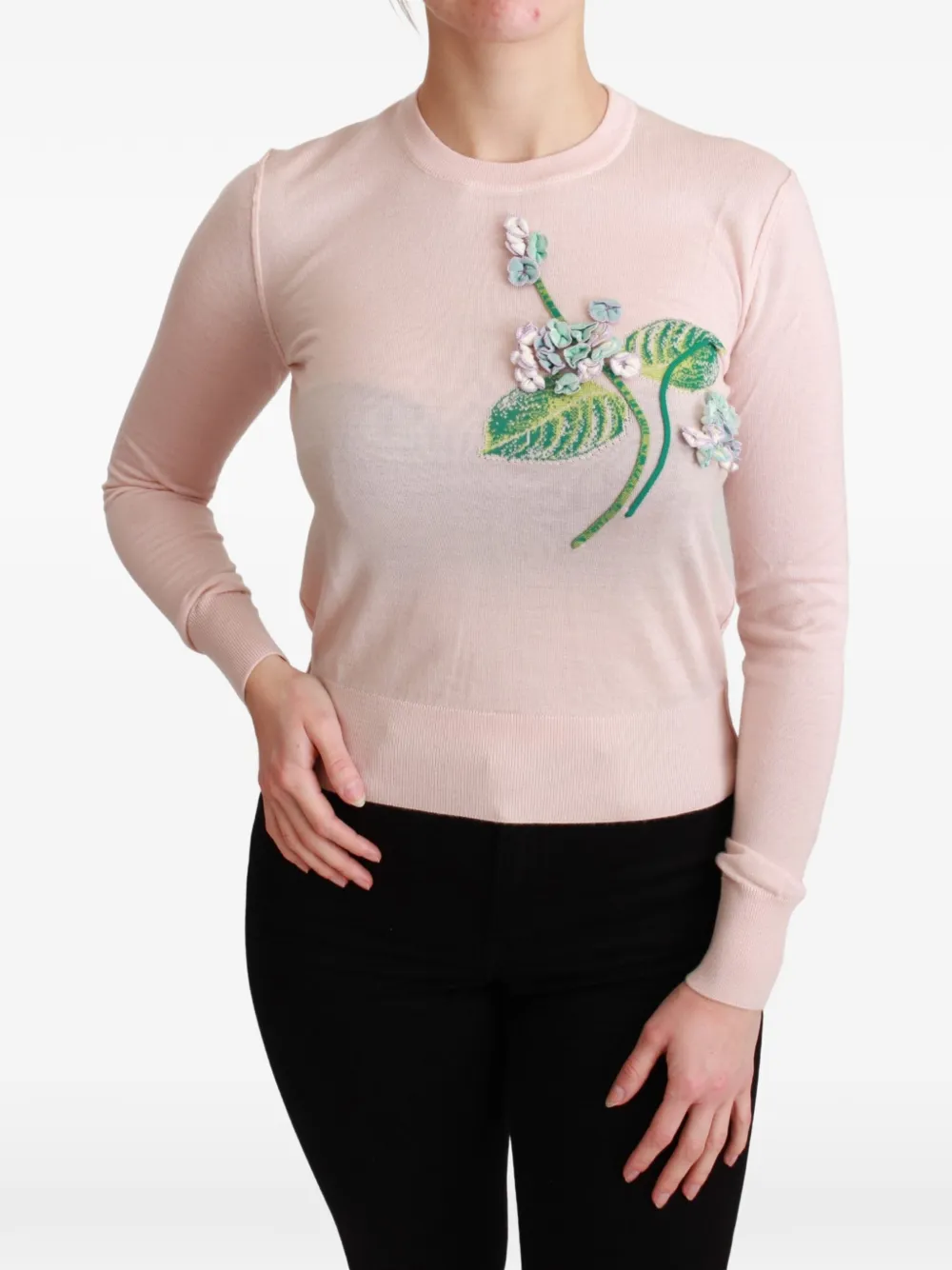 Dolce & Gabbana Maglione con ricamo - Rosa