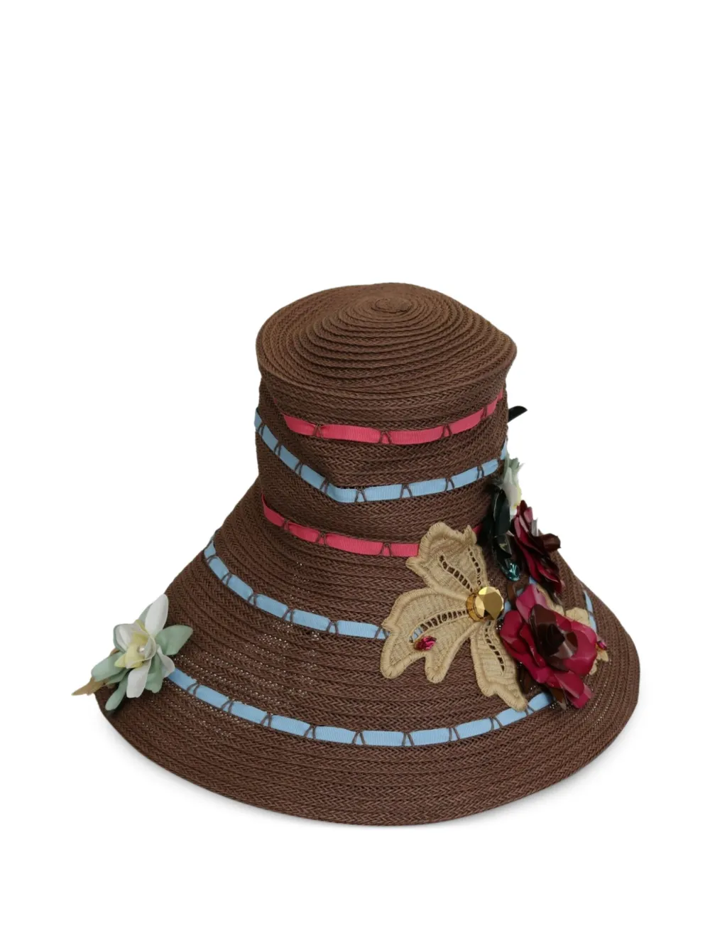 Dolce & Gabbana floral-appliqué sun hat