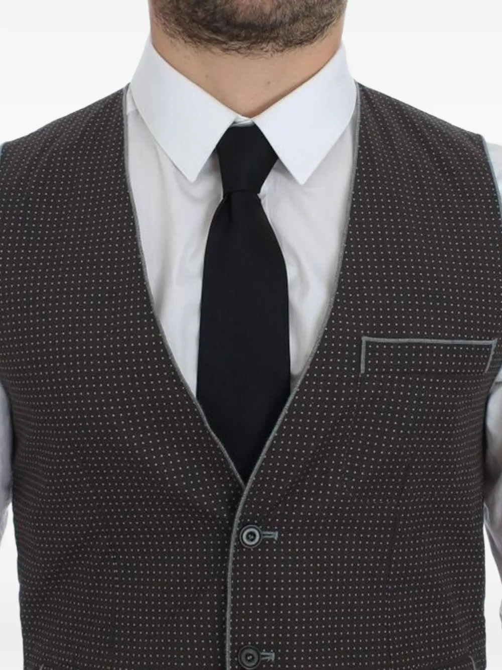Dolce & Gabbana Tweekleurige spencer met stippen Zwart