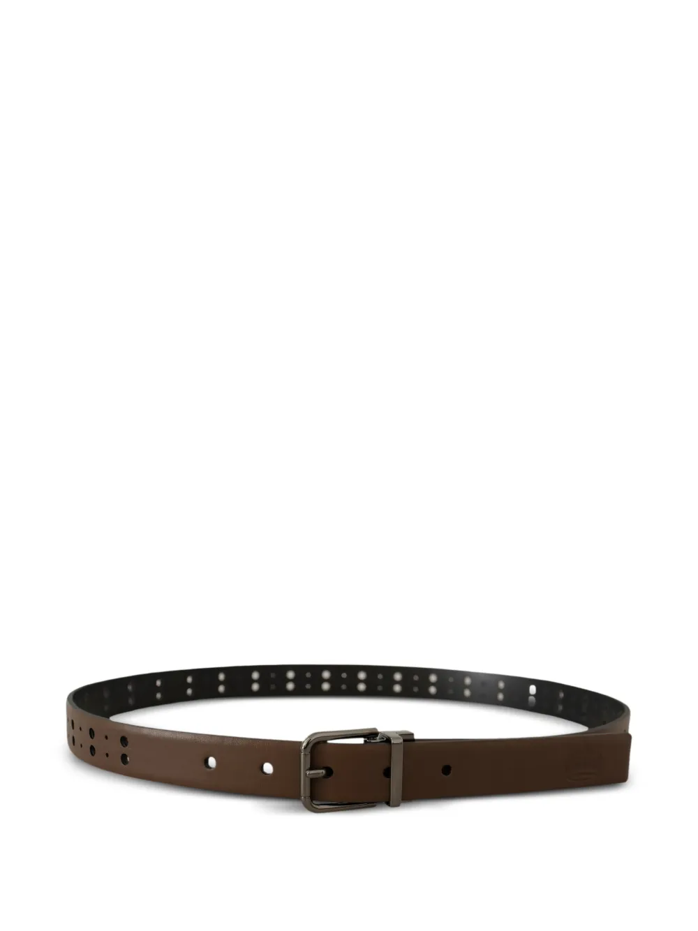 Dolce & Gabbana Geperforeerde leren riem Bruin