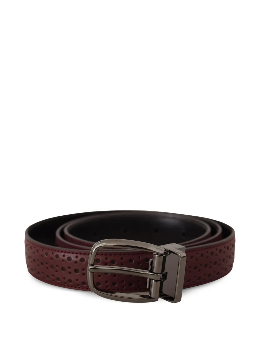 Dolce & Gabbana Geperforeerde leren riem Rood