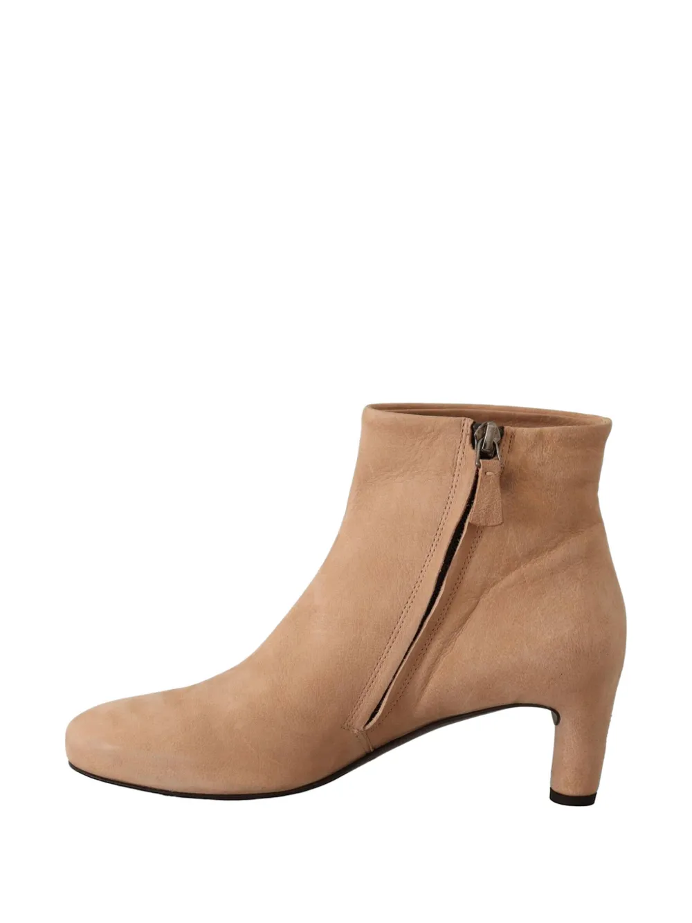 Del Carlo Enkellaarzen met ronde neus Beige
