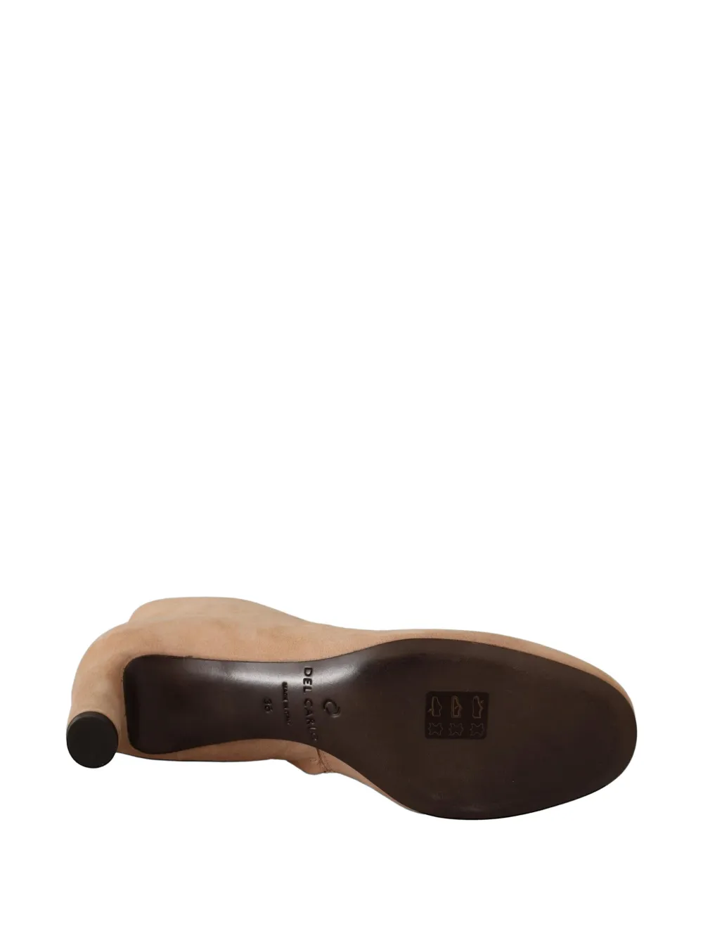 Del Carlo Enkellaarzen met ronde neus Beige