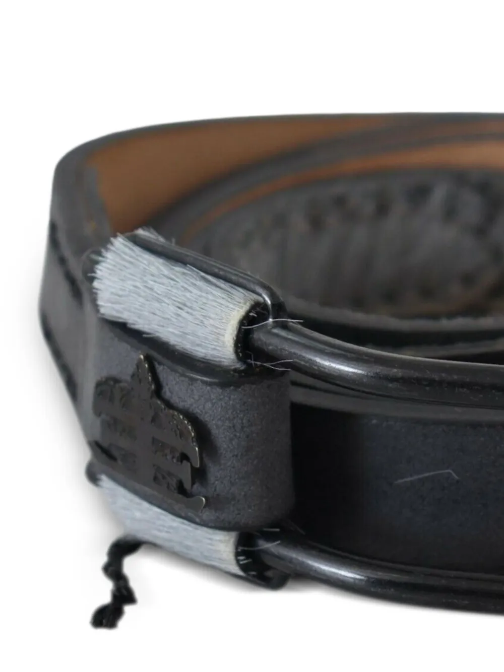 Ermanno Scervino Leren riem Zwart