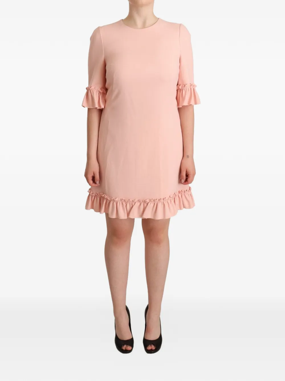 Dolce & Gabbana Abito corto con ruches - Rosa