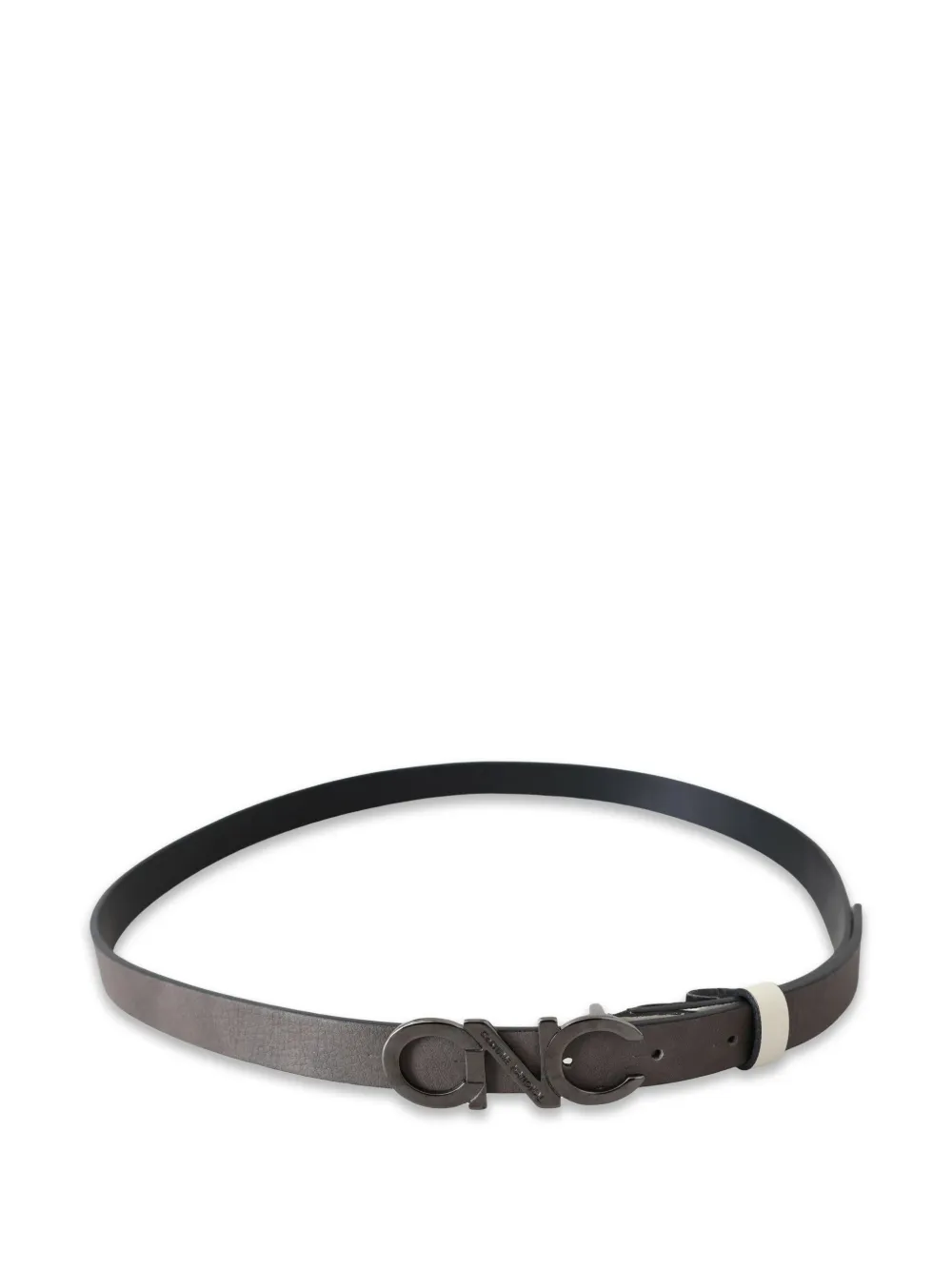 Costume National Leren riem met logogesp Wit