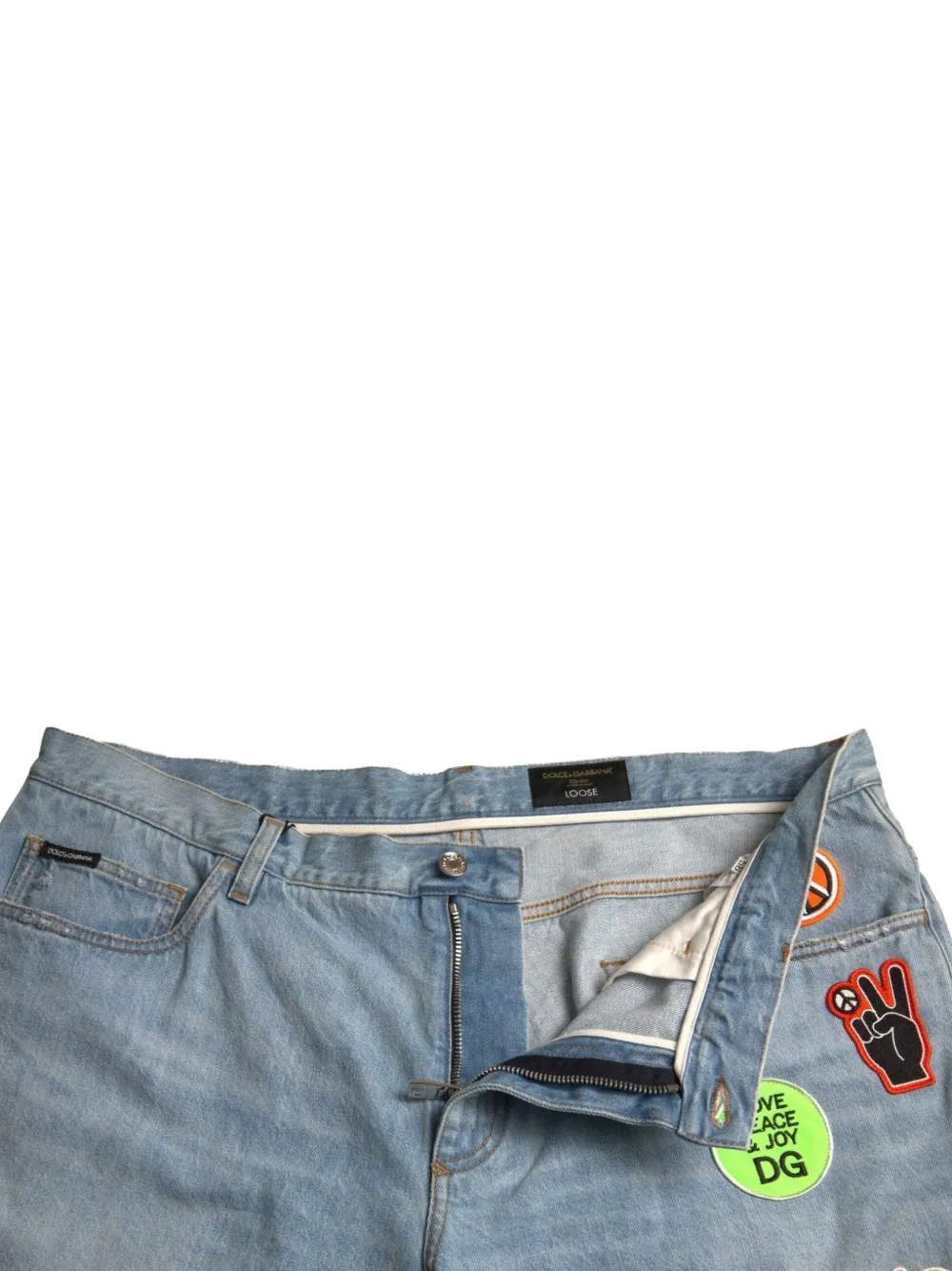 Dolce & Gabbana Shorts met patchwork Blauw