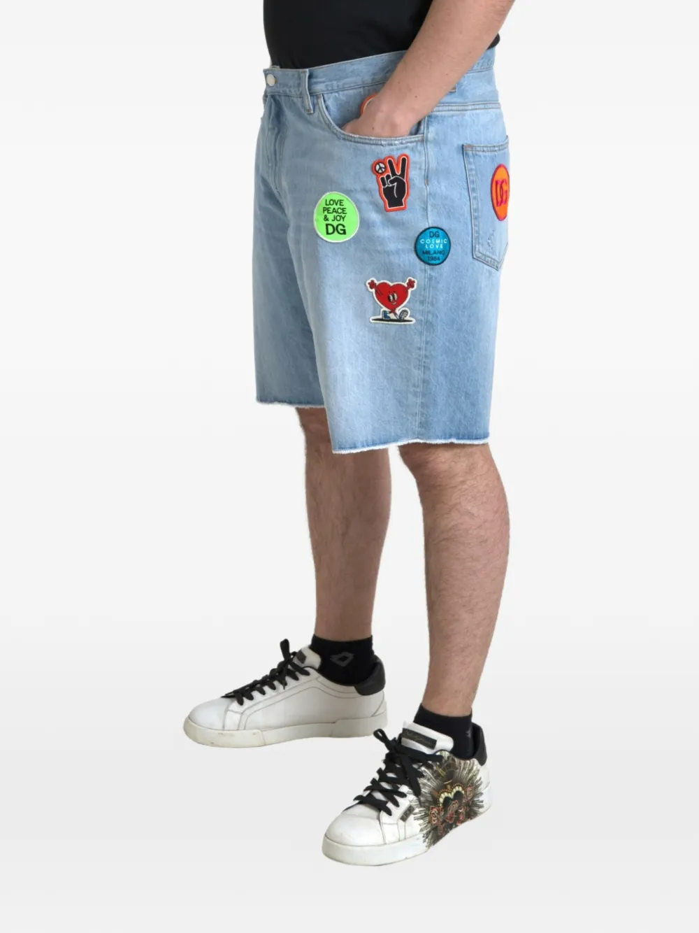 Dolce & Gabbana Shorts met patchwork Blauw