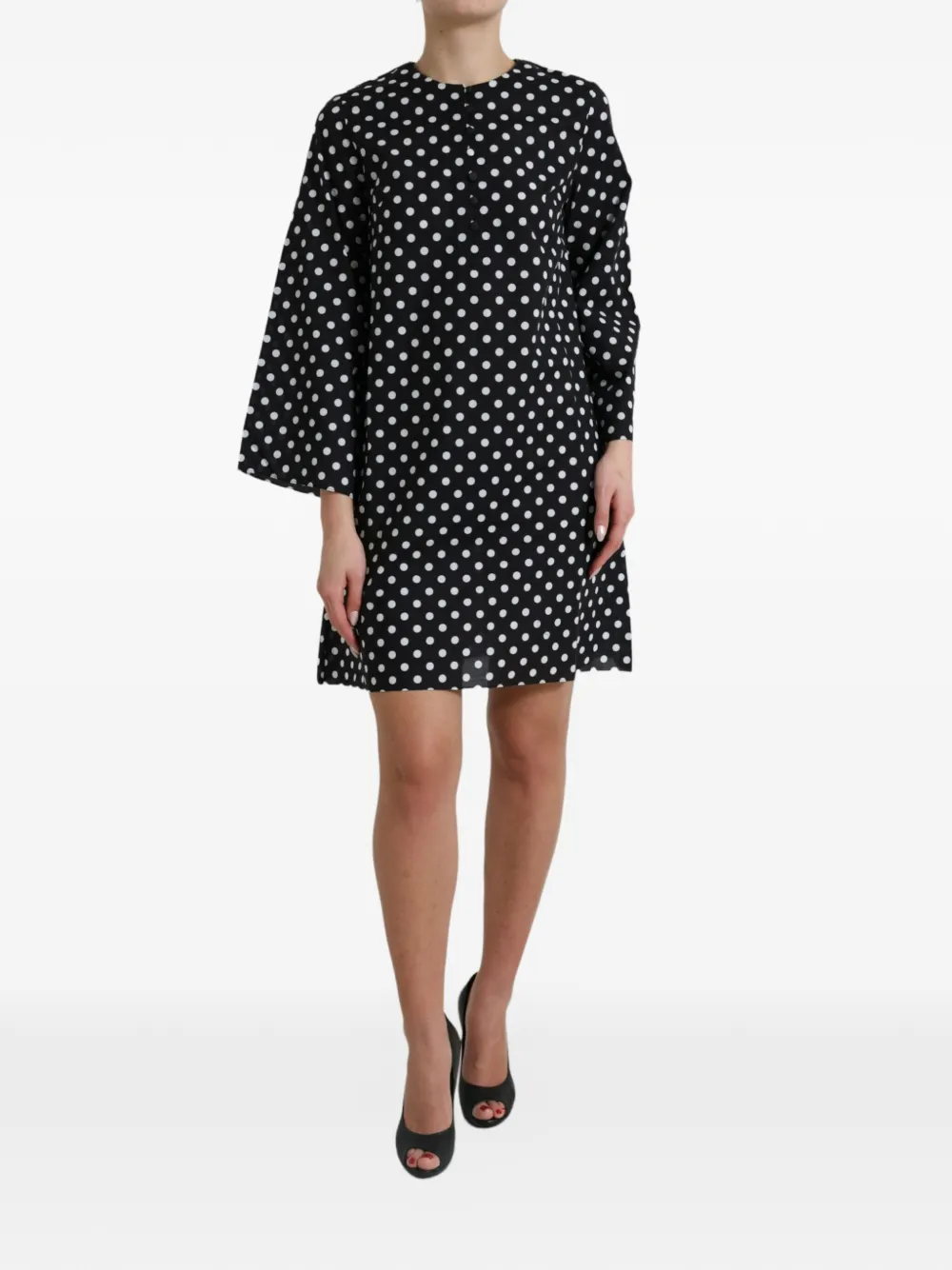 Dolce & Gabbana Abito corto a pois - Nero