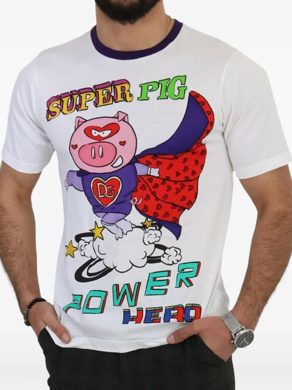 Dolce & Gabbana Katoenen T-shirt met grafische print Wit