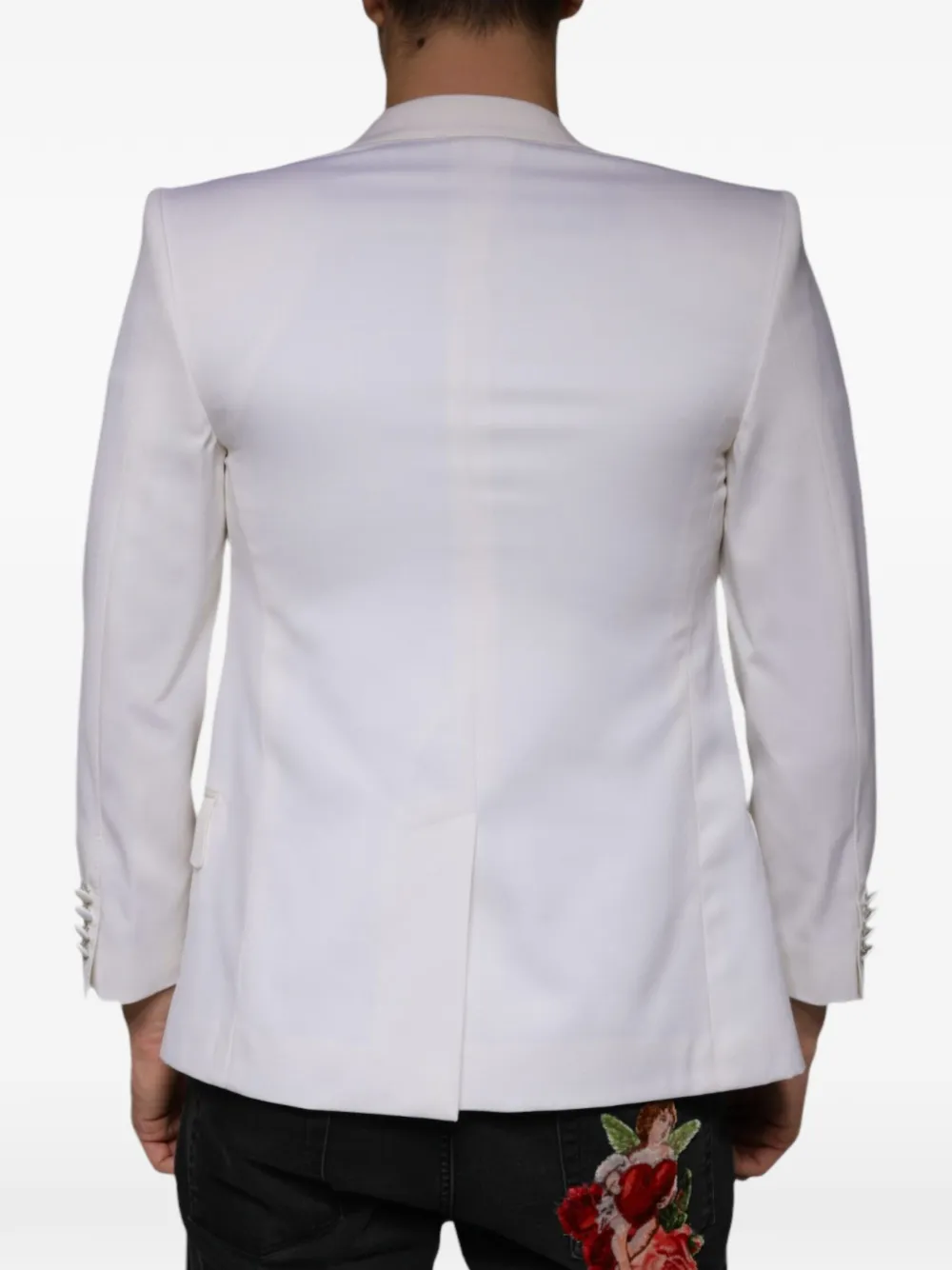 Dolce & Gabbana Blazer met enkele rij knopen Wit