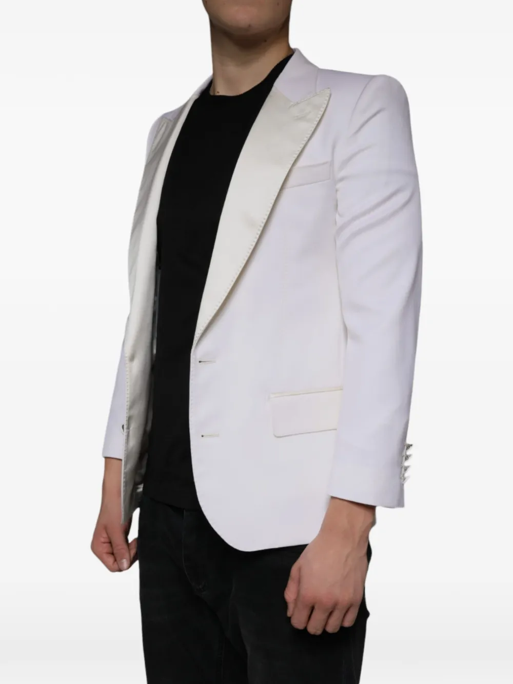Dolce & Gabbana Blazer met enkele rij knopen Wit
