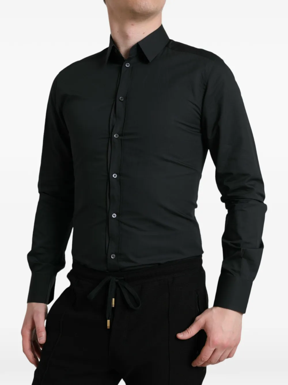 Dolce & Gabbana Katoenen button-up overhemd Zwart