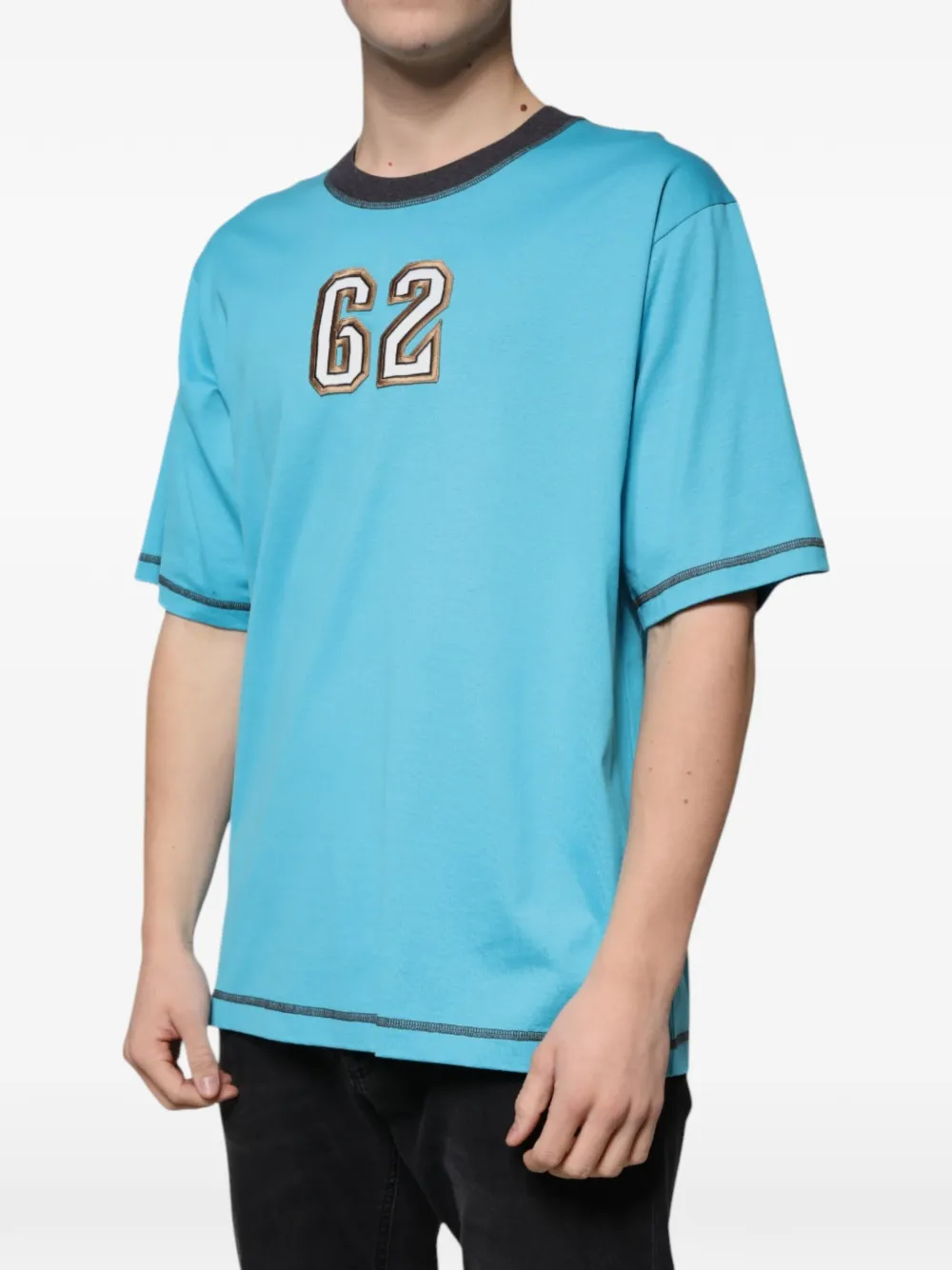 Dolce & Gabbana T-shirt met geborduurde patch Blauw