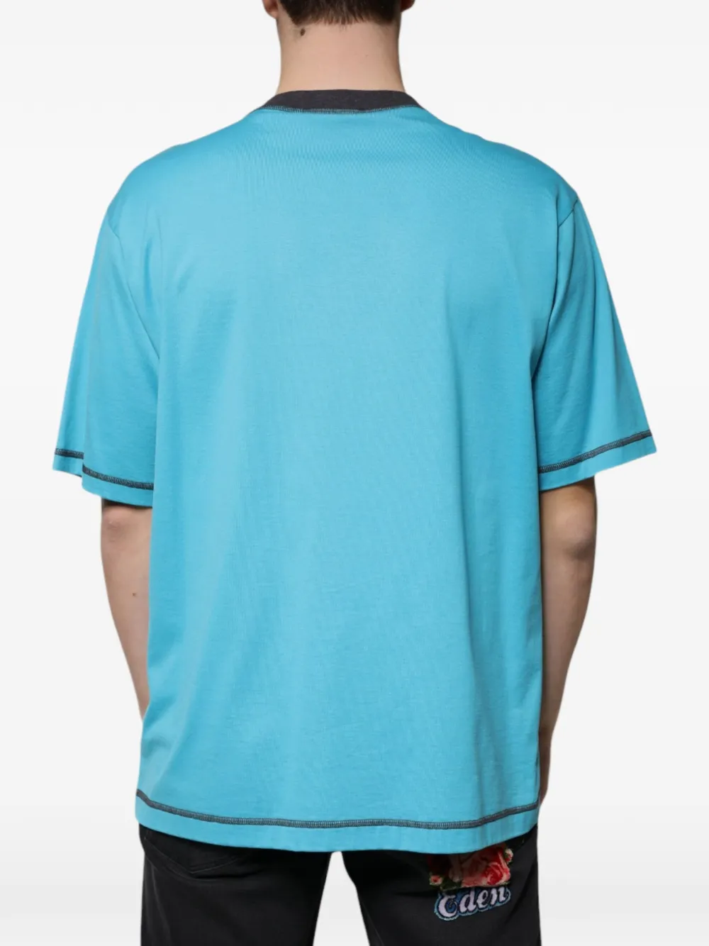 Dolce & Gabbana T-shirt met geborduurde patch Blauw