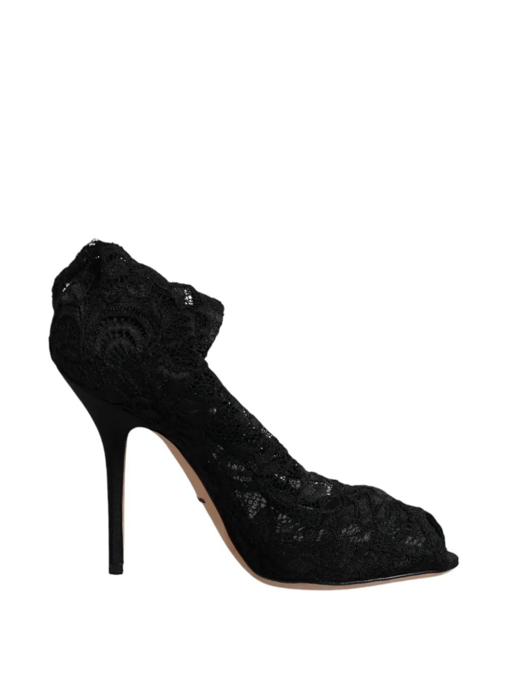 Dolce & Gabbana lace peep-toe ankle boots · 37