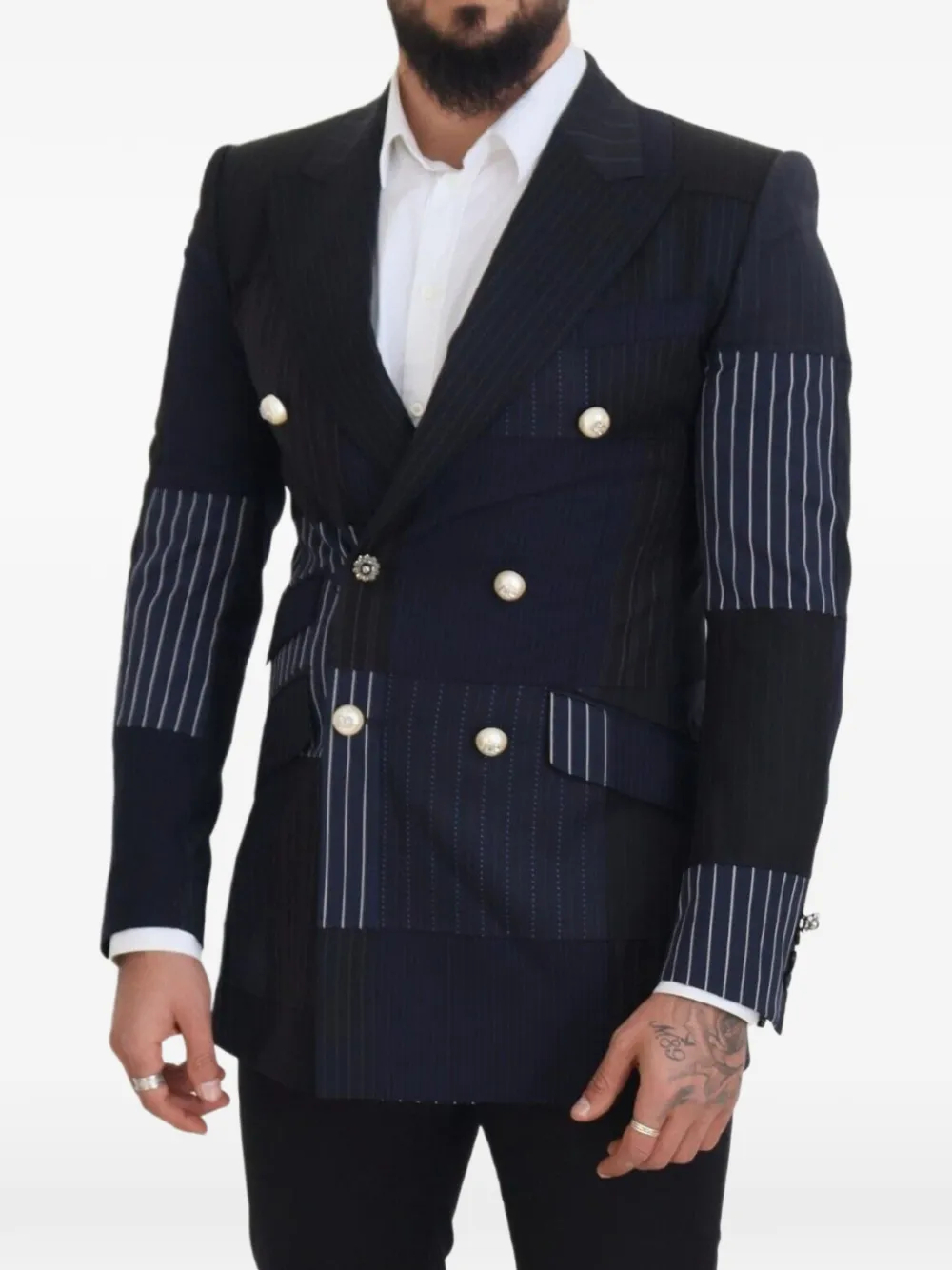 Dolce & Gabbana Blazer met dubbele rij knopen Blauw
