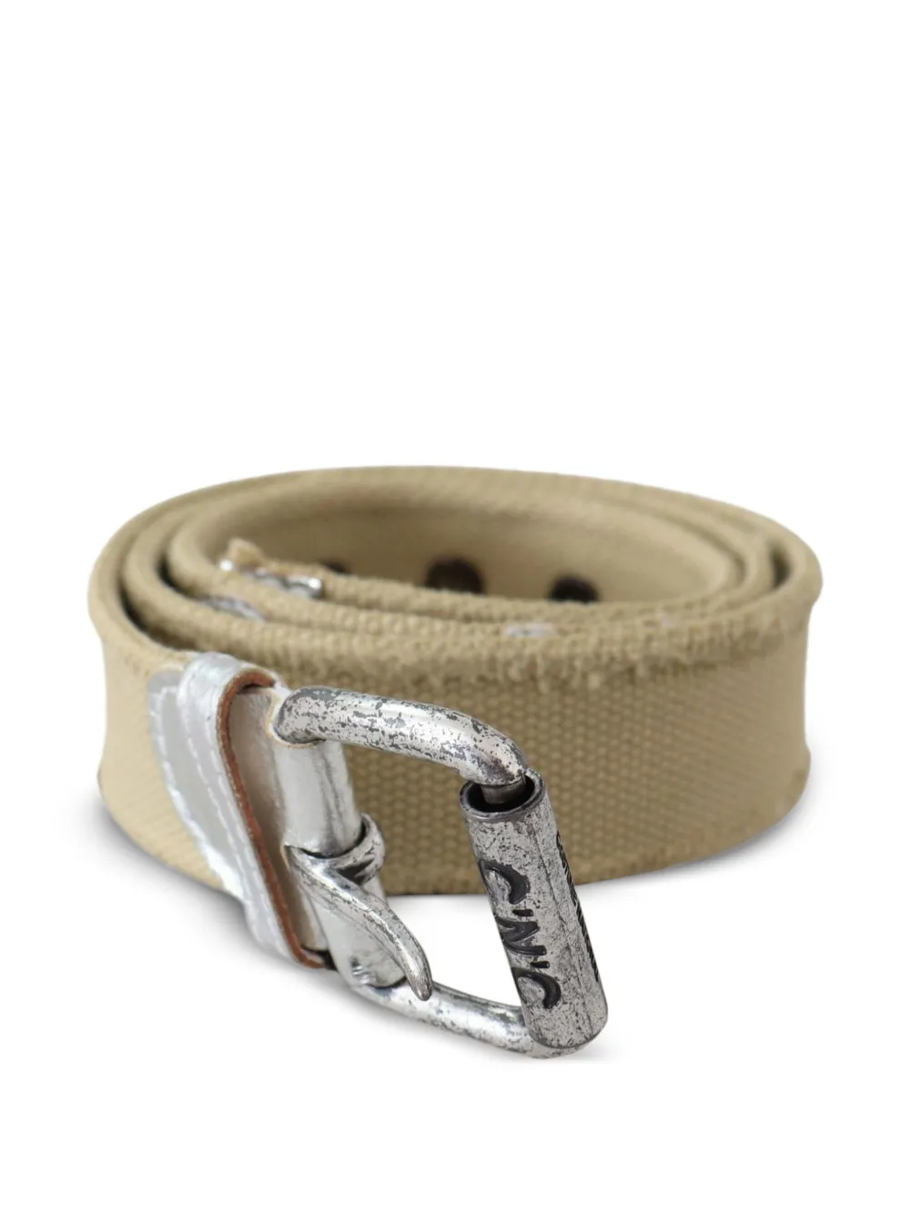 Costume National Riem met logogesp Beige