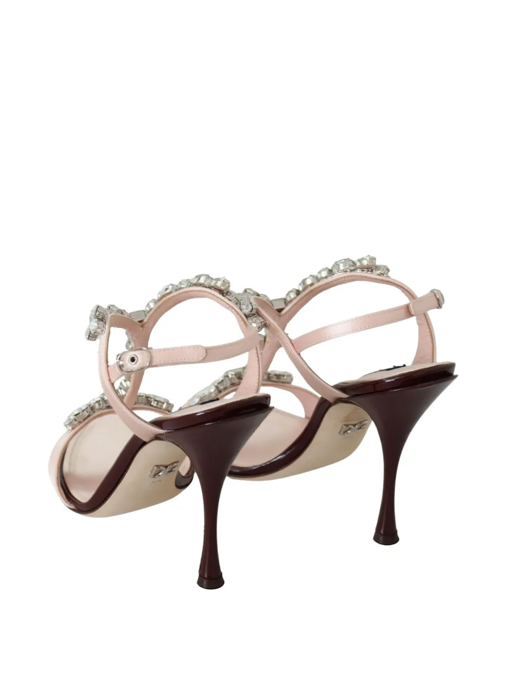 Dolce & Gabbana Keira crystal-embellished sandals Roze
