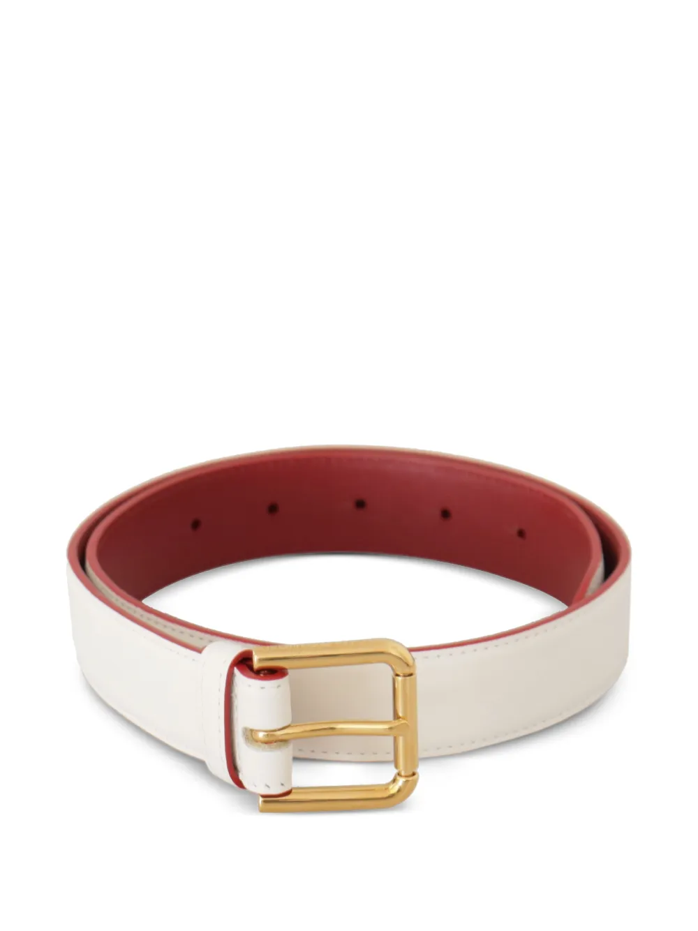 Dolce & Gabbana Cintura con logo inciso - Bianco