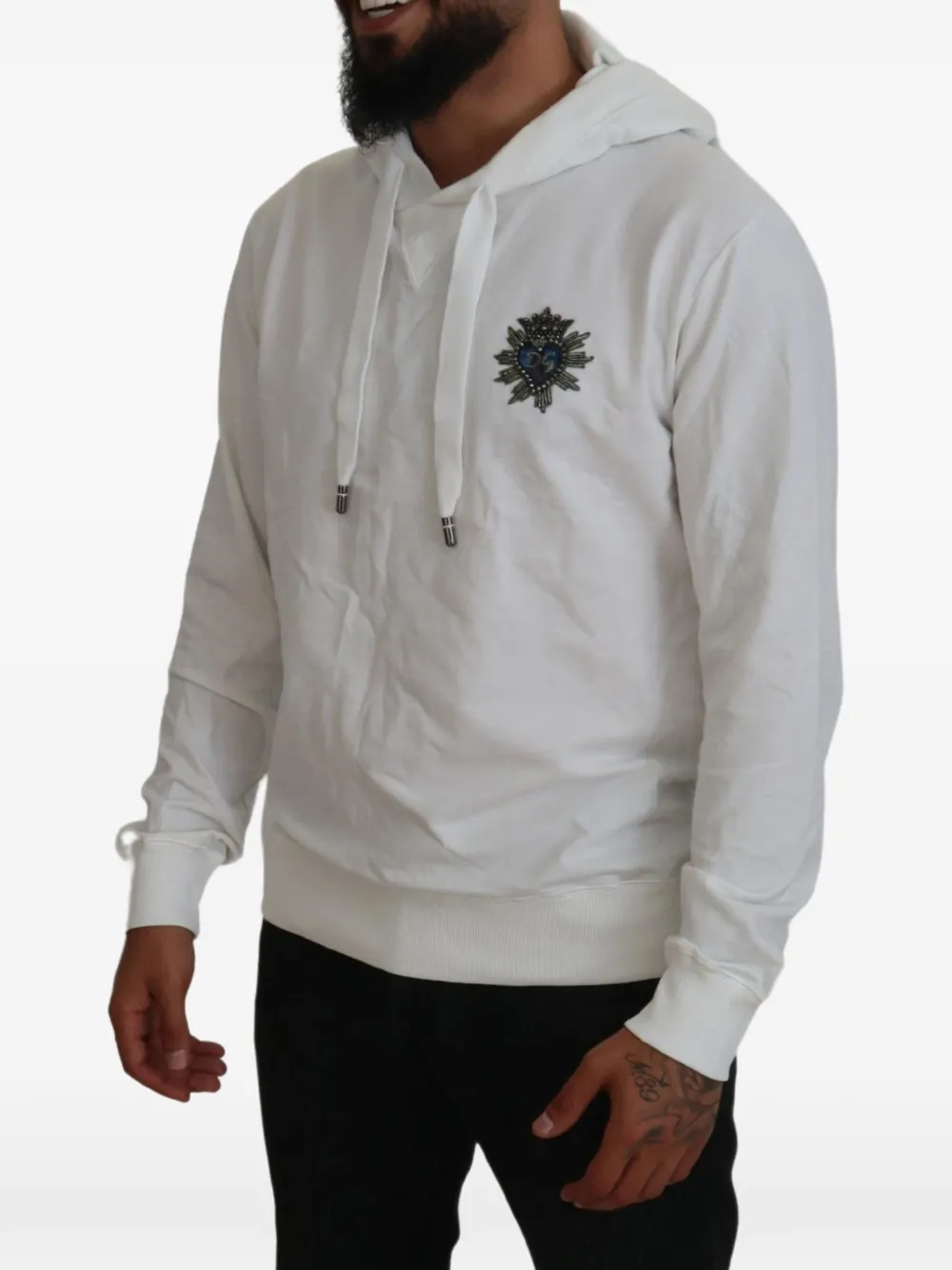 Dolce & Gabbana Hoodie met logodetail Wit