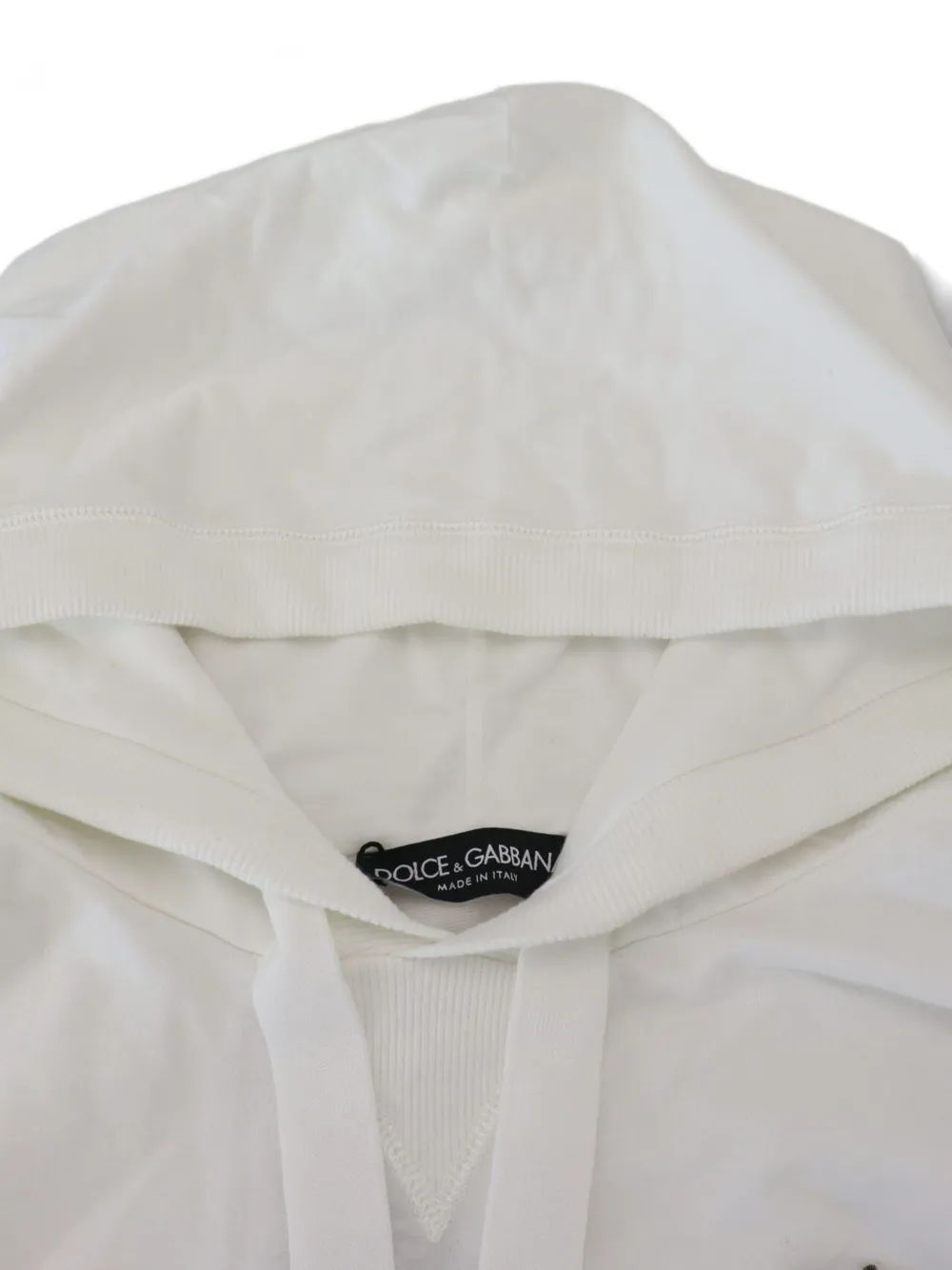 Dolce & Gabbana Hoodie met logodetail Wit