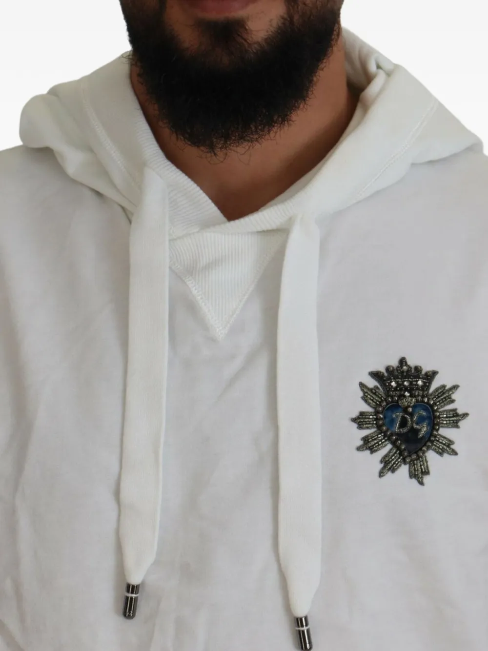 Dolce & Gabbana Hoodie met logodetail Wit