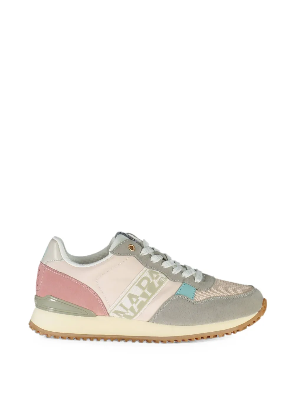 Napapijri logo-print suede-panelled sneakers