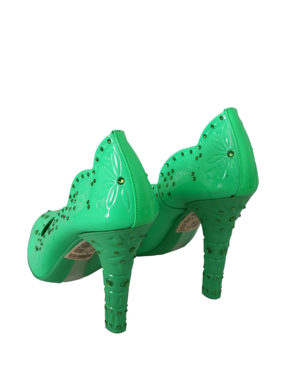 Dolce & Gabbana floral crystal-embellished pumps Groen