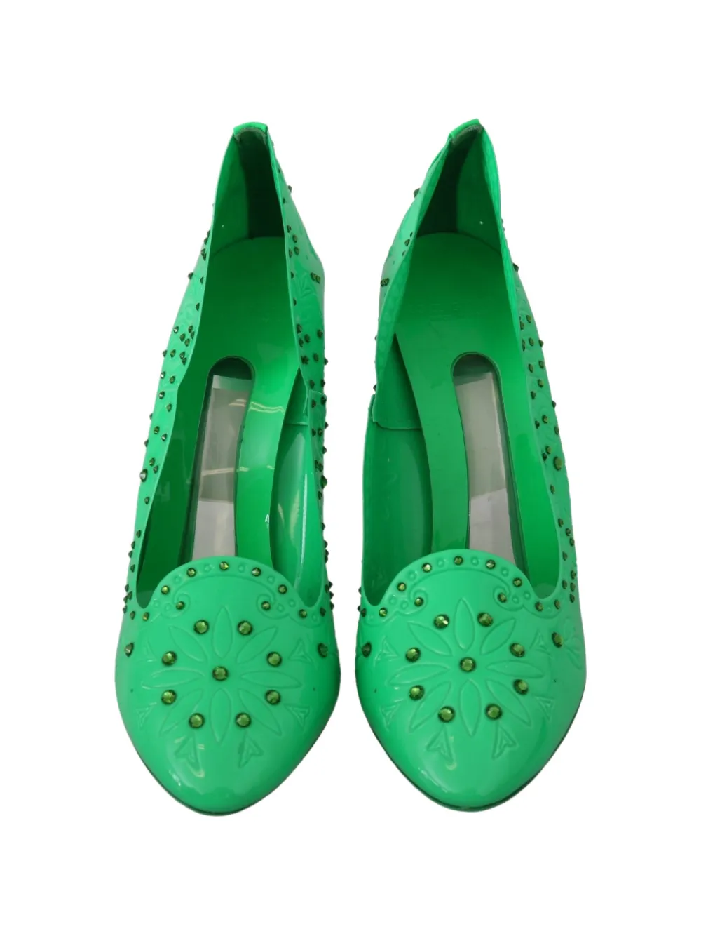 Dolce & Gabbana floral crystal-embellished pumps Groen