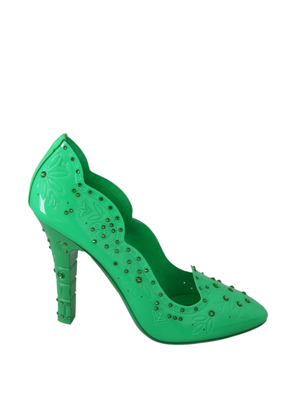 Dolce & Gabbana floral crystal-embellished pumps Groen