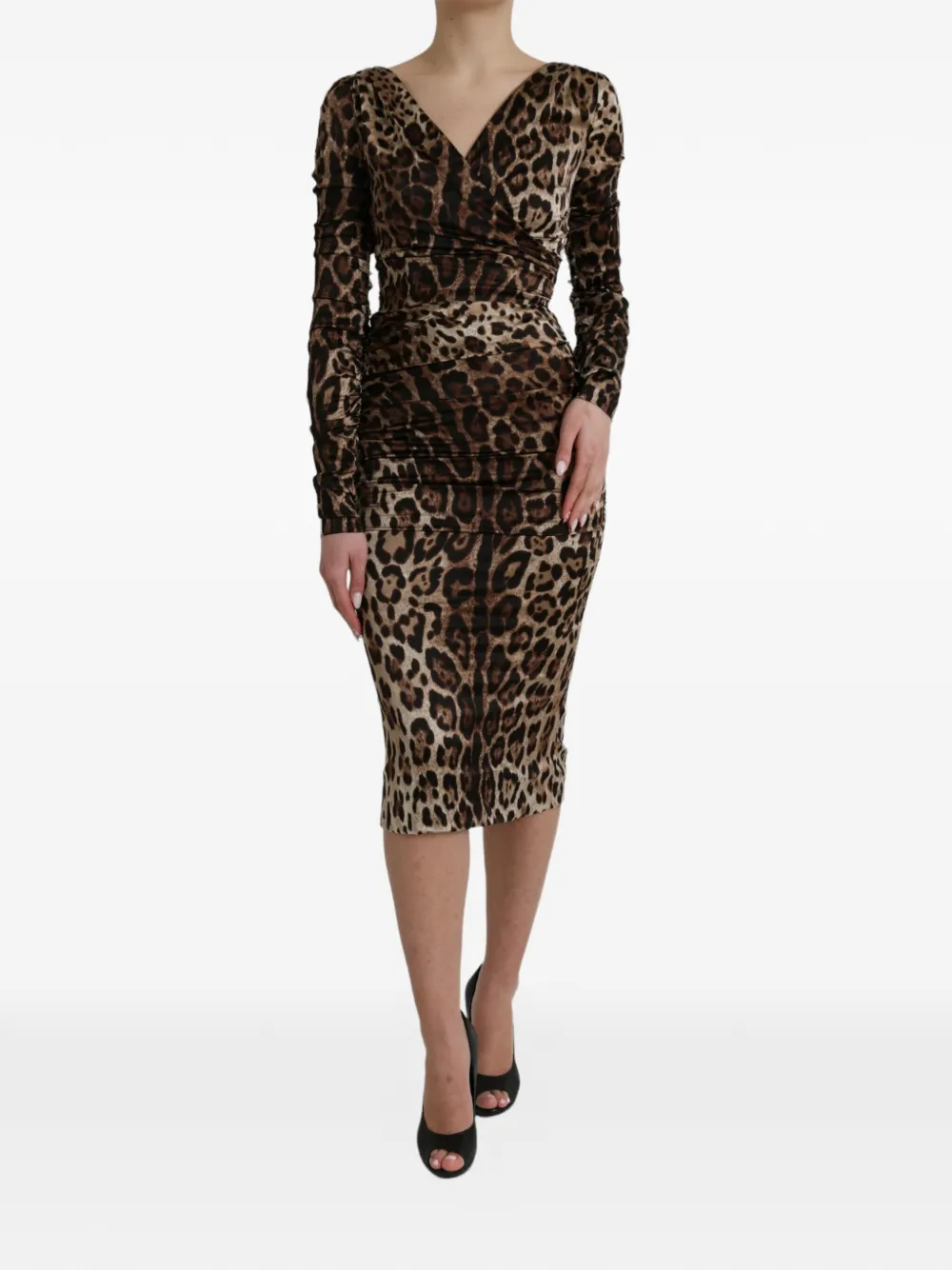 Dolce & Gabbana Abito midi con stampa - Toni neutri