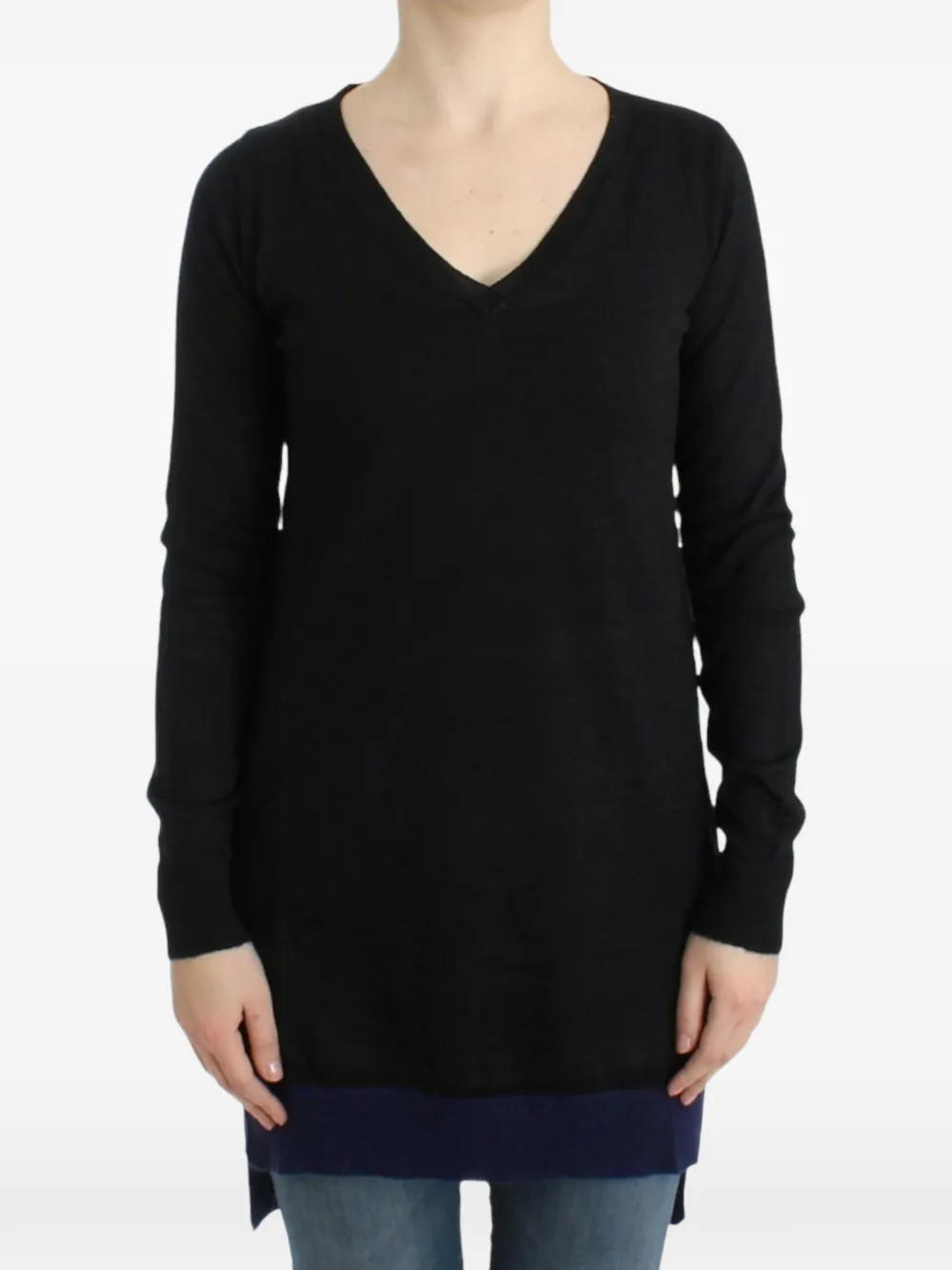 Costume National V-neck colour-block sweater