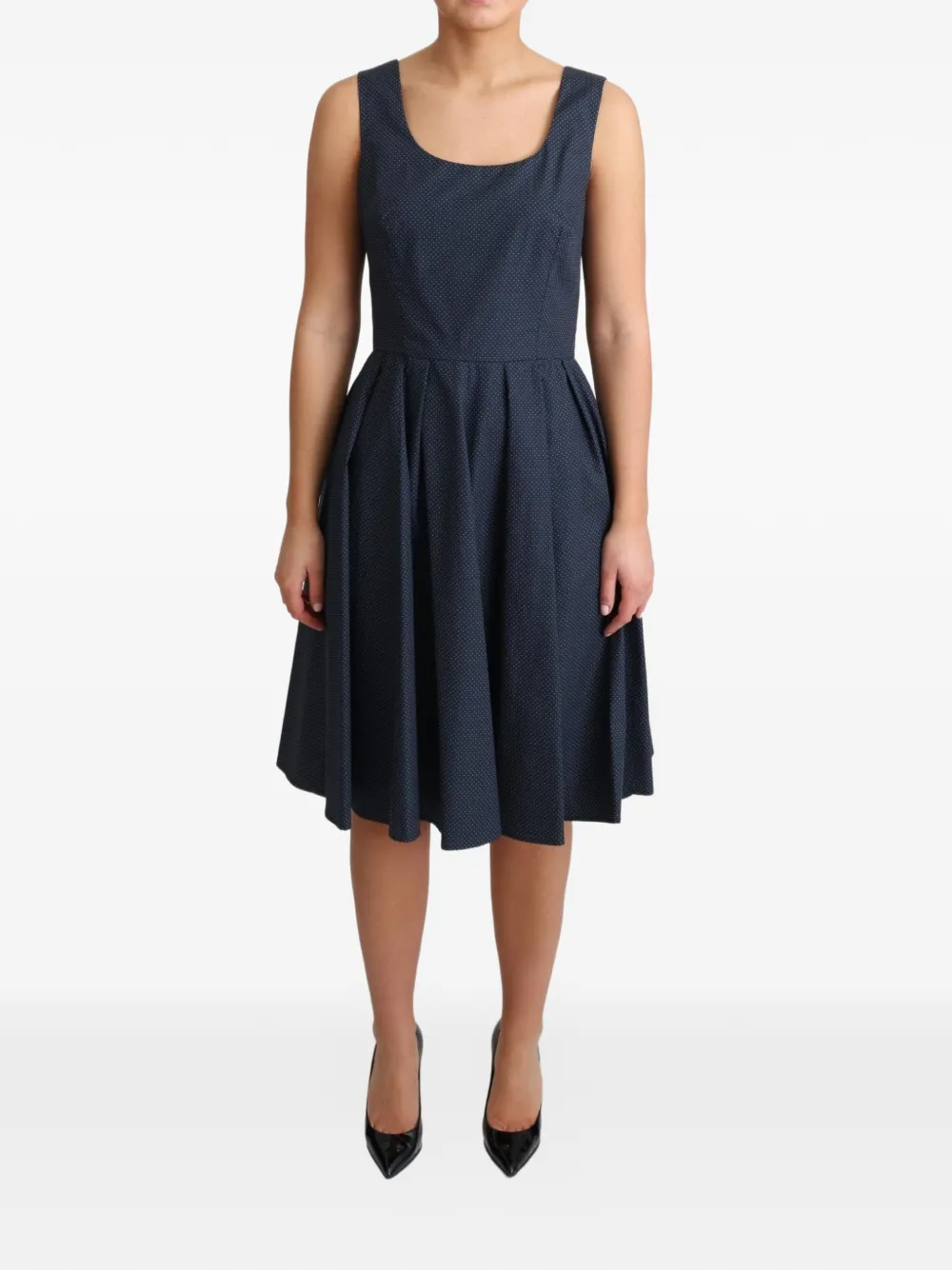 Dolce & Gabbana Abito midi a pois - Blu