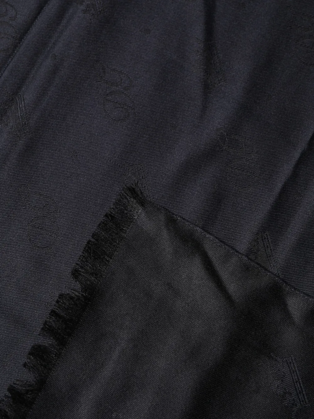 Dolce & Gabbana Sjaal met logo-jacquard en franje Zwart