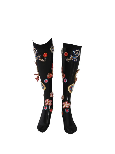 Dolce & Gabbana Carretto crystal-embellished socks
