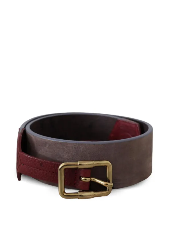 Gianfranco Ferré Logo-buckle Wide Belt in Brown