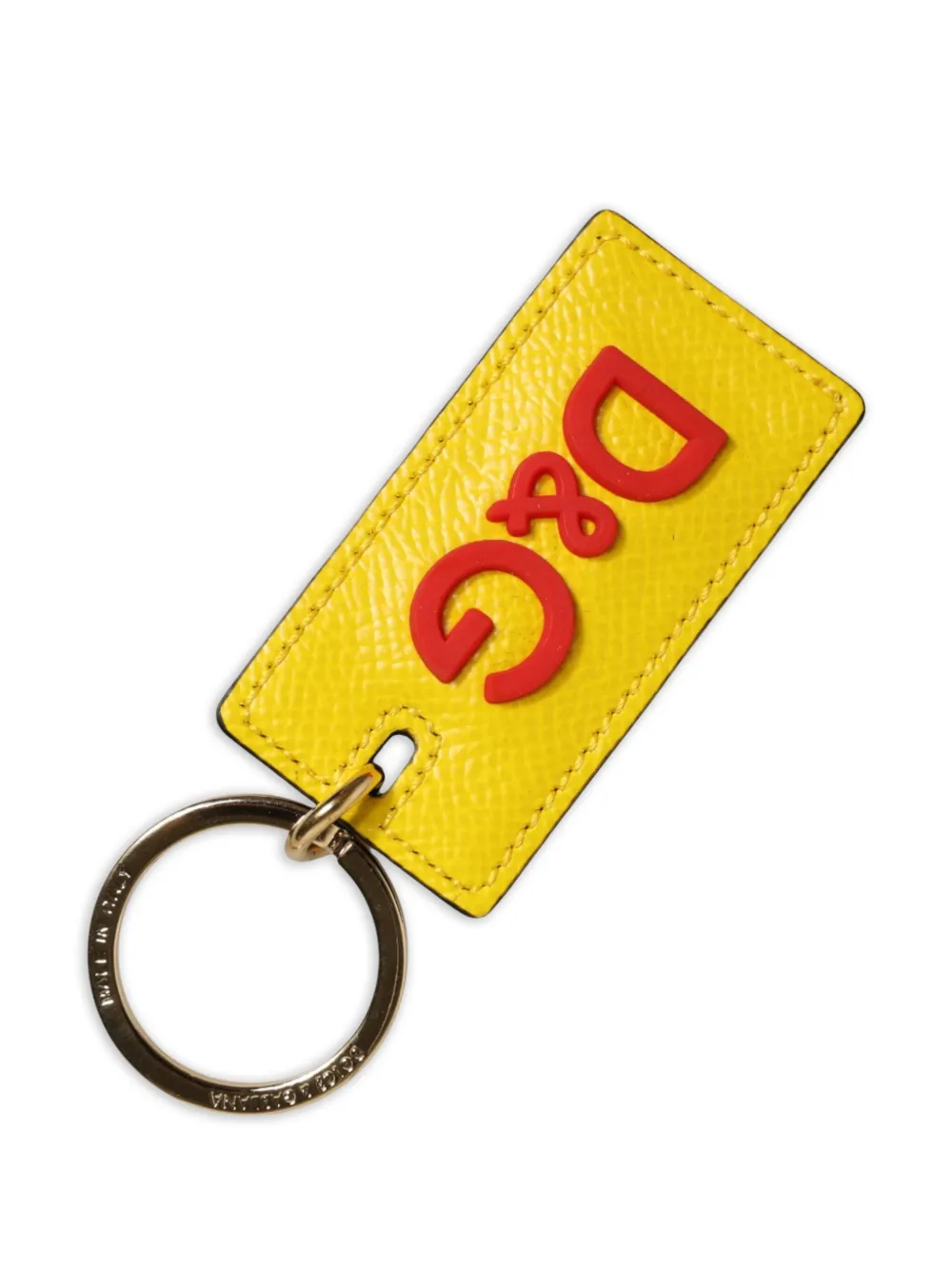 Dolce & Gabbana Leren sleutelhanger Geel