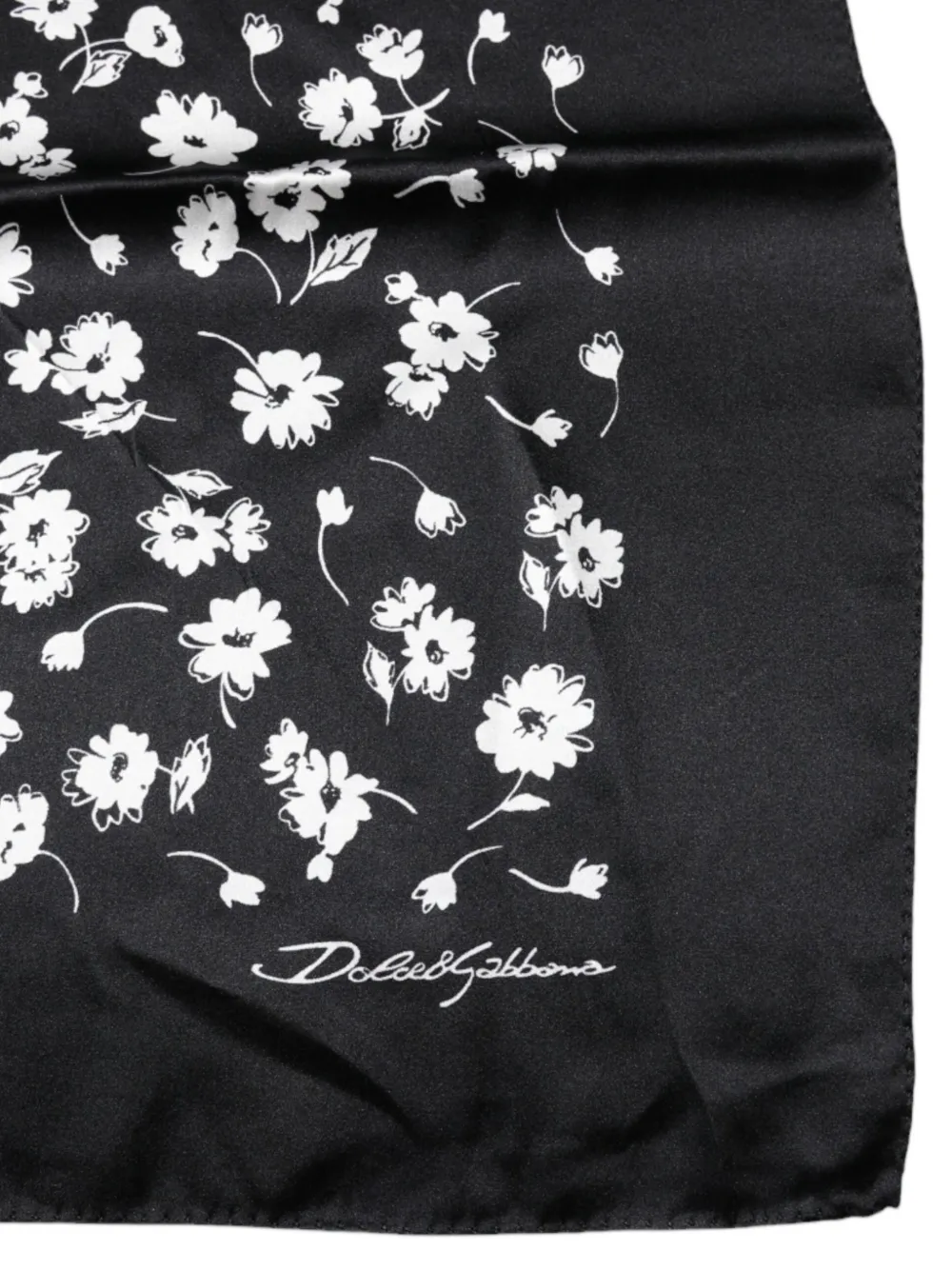 Dolce & Gabbana Sjaal met bloemenprint Zwart