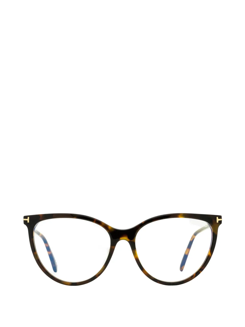 TOM FORD Eyewear tortoiseshell-effect magnetic-clip glasses - Marrone