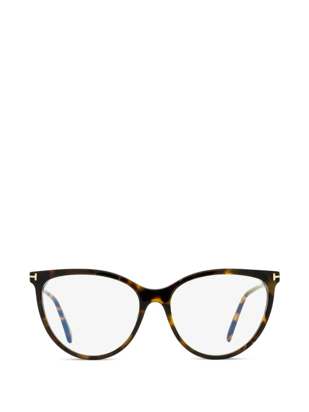 TOM FORD Eyewear tortoiseshell-effect magnetic-clip Glasses