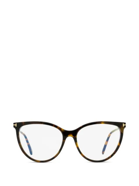 TOM FORD Eyewear tortoiseshell-effect magnetic-clip glasses