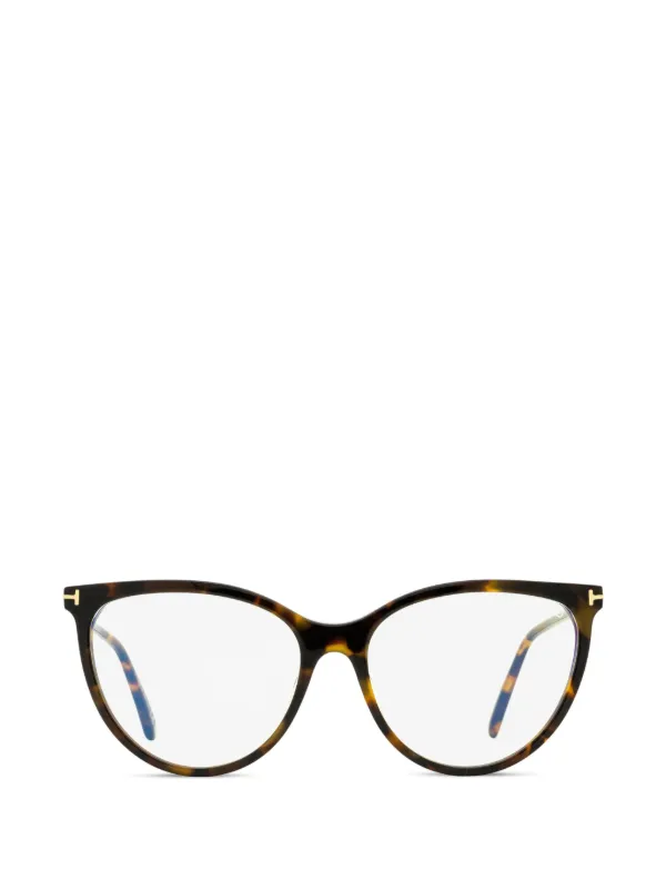 TOM FORD Eyewear Block Cat Eye Opticals | Brown | FARFETCH AO