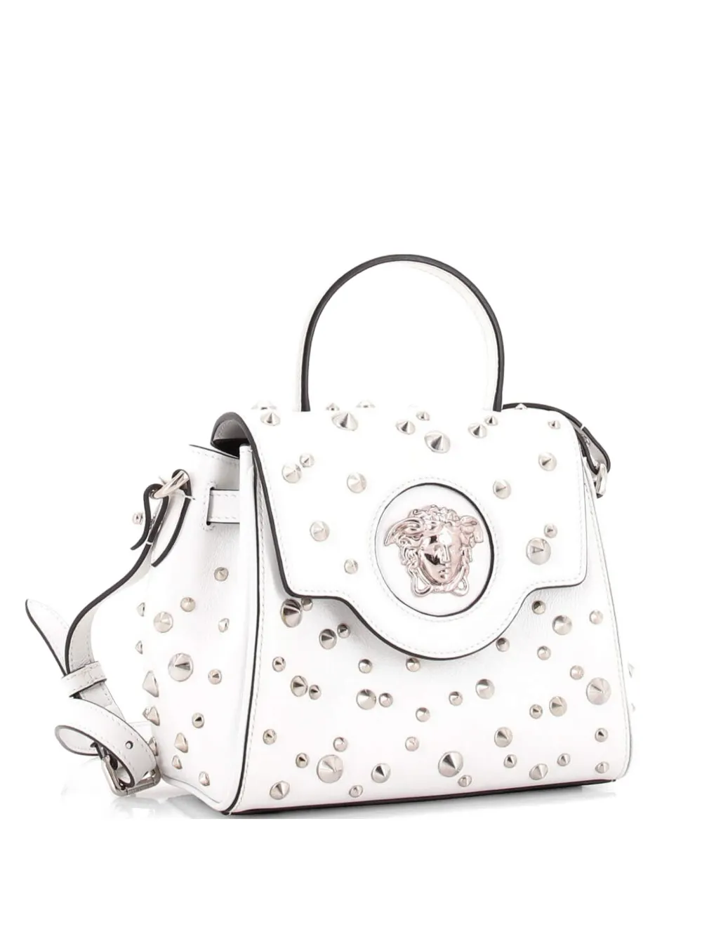 Versace Pre-Owned Borsa a tracolla La Medusa con borchie - Bianco