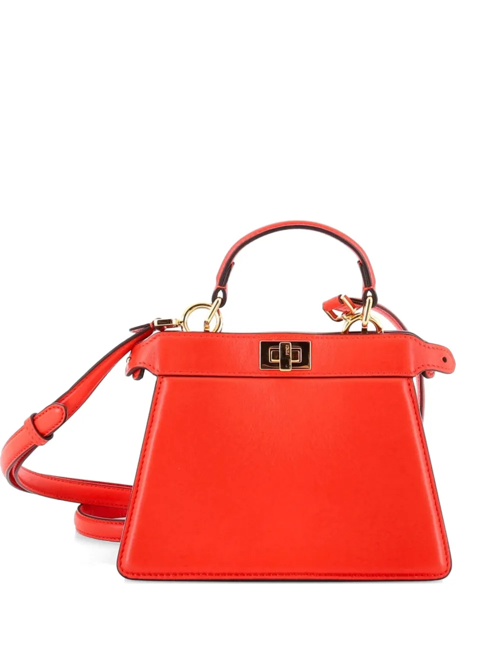 Fendi Pre-Owned Borsa a tracolla Peekaboo ISeeU piccola in pelle - Arancione