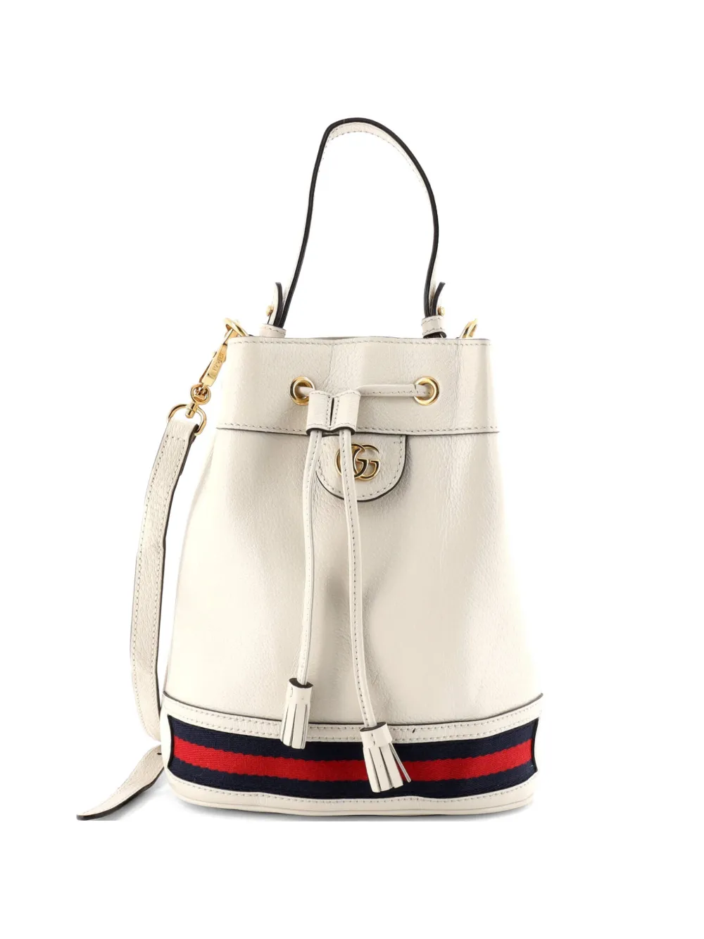 Gucci Pre-Owned Ophidia Leather Small bucket bag - Toni neutri