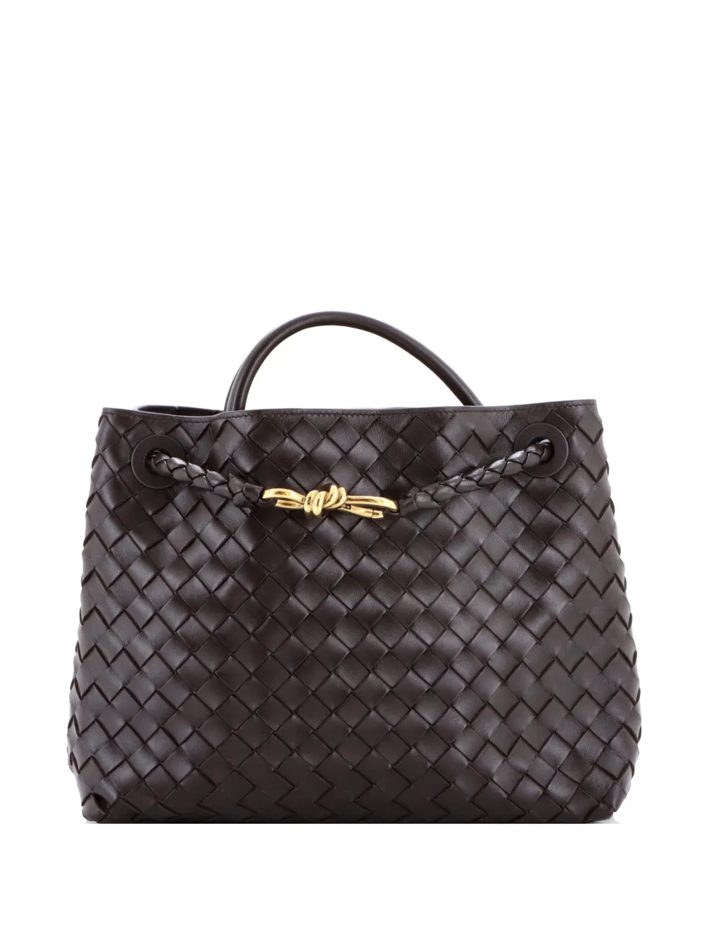 Bottega Veneta Pre-Owned Andiamo Top Handle Bag Intrecciato Nappa Medium satchel - Marrone
