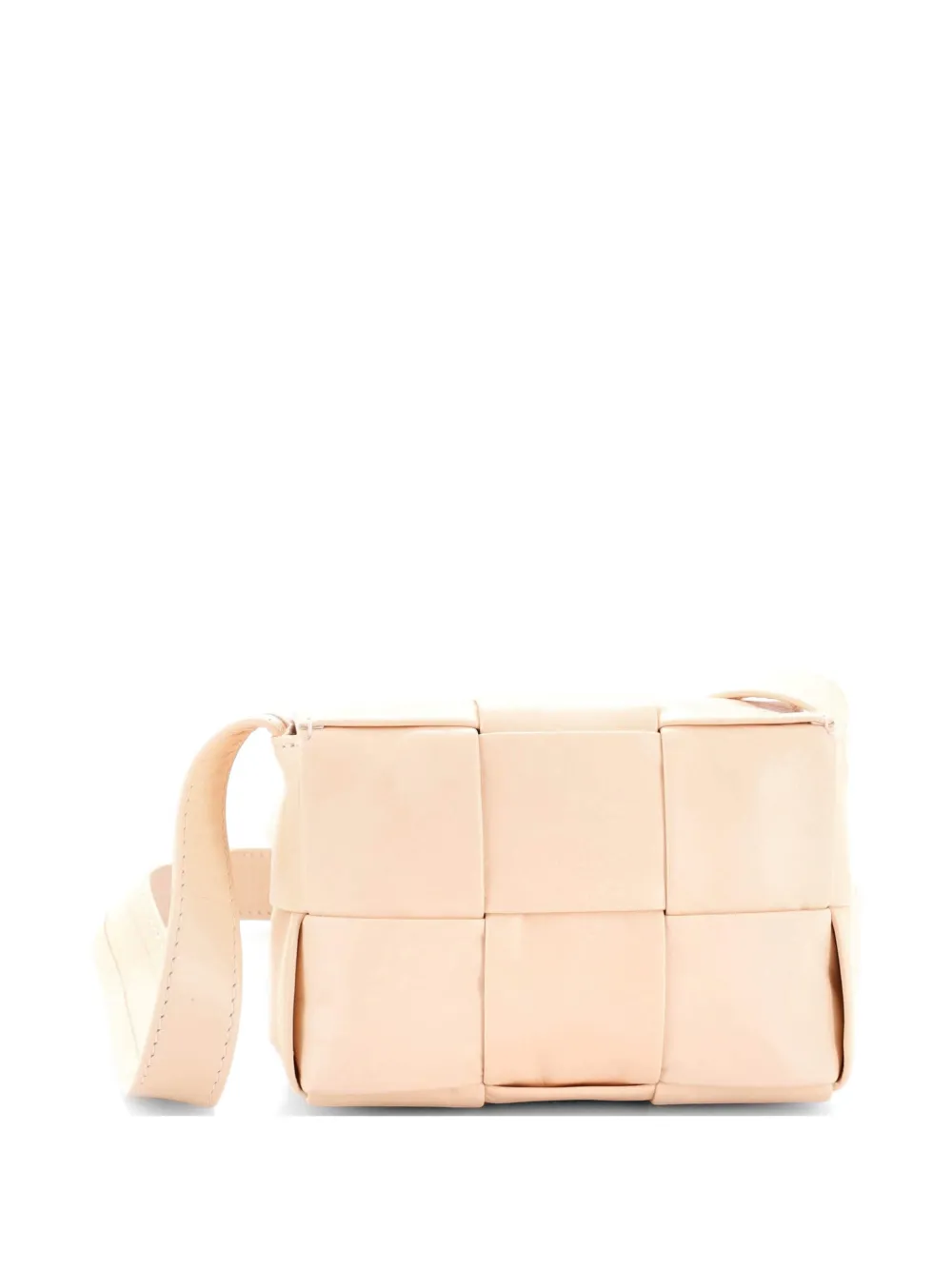 Bottega Veneta Pre-Owned Cassette Maxi Intrecciato Leather Candy crossbody bag - Rosa