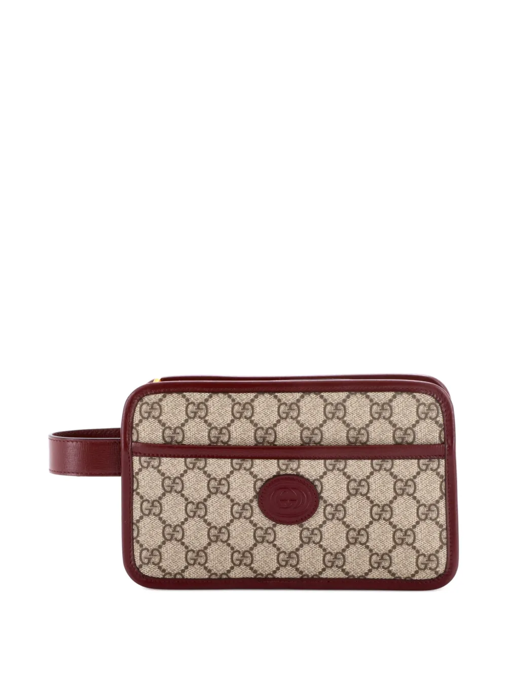 Gucci Pre-Owned Interlocking G Travel GG Coated Canvas pouch - Marrone
